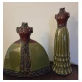 Decorative Ceramic Ladies Dress Vases