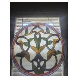 Stained Glass with Floral Design