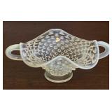 Opalescent Hobnail Double Handle Bonbon Dish