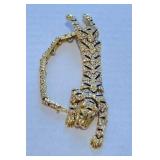 Articulated Tiger Bracelet With Rhinestones