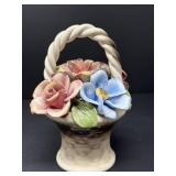 Capodimonte Basket of  Flowers