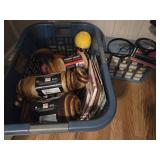 Assortment of Crochet Materials and Tools