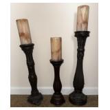 Three Candleholders