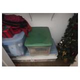 Christmas Lot of Paper, Ribbons Ornaments, More