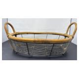 Bamboo and Metal Basket
