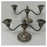 Set of LaPierre Weighted Sterling Candelabras
