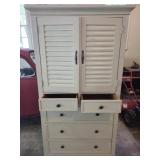 Traditional Armoire TV Cabinet Shelf with Drawers