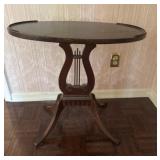 Lyre Harp Base Side Table