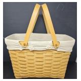 Longaberger Handled Basket with Removable Liner