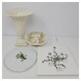 Lenox Vase, Vintage Mold and Ceramic Trivets