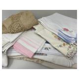 Vintage Crocheted, Embroidered Linens