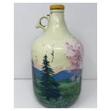 Hand Painted Mountain Scene Jug