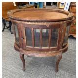 Vintage Queen Ann Style Vitrine Tray Table