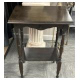 Wood Table with a Book Shelf