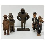 Folk Art Wood Figures by Smiley Small - B