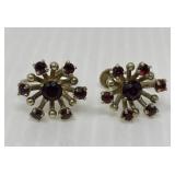 14K Earrings with Garnets