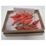 Kate Spade Chili Peppers Pierced Earrings