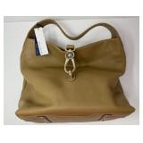 Dooney & Bourke Camel Logo Lock Satchel
