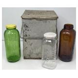 Biltmore Dairy Farms Insulated Milk Box, Bottles