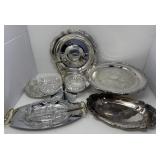 Silver Plate and Metal Serving Dishes