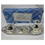 White Metal Miniature Tea Set