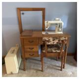 Vintage Singer Sewing Machine with Table