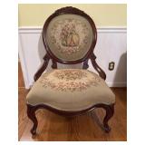 Carved Victoria Parlor Chair