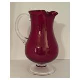 Ruby Red Footed Pitcher
