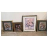 Framed Floral Artwork