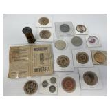 Vintage Microscope, Buttons, Tokens