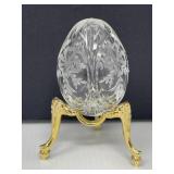 Crystal Faberge Egg, Signed