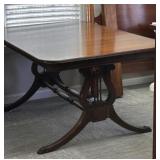 Wood Harp Dining Table with Leaves