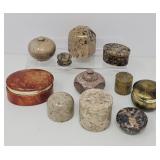Polished Stone Trinket Boxes