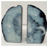 Two Geode Style Book Ends