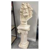 Plaster Bust with Pedestal