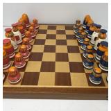 Handmade Chess Set, Hand Painted Pieces
