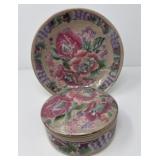 Porcelain Trinket Box and Bowl