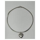 Sterling Necklace with Heart Pendant