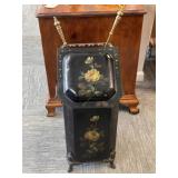 Antique Victorian Coal Scuttle w/Accessories