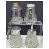 Sugar Shakers and Syrup Pitcher