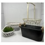 Wore Basket, Ceramic Basket, Metal Planter, More