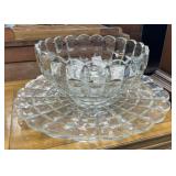 Crystal Punchbowl and Platter