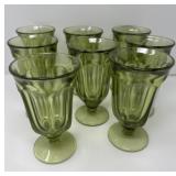 Olive Green Iced Tea Goblets