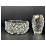 Block Crystal Vase, Lady Anne Salad Bowl