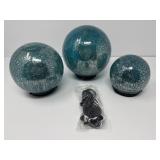 Crackle Glass Spheres and Hangers