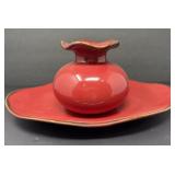 Southern Living at Home Ruffled Vase and Platter