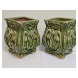 Green Ceramic Planters