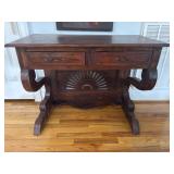 Side Table with Scroll Legs