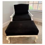 French Provincial Style Armchair and Ottoman