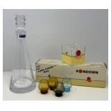 Krosno Polish Decanter, Colored Sake, On the Rock